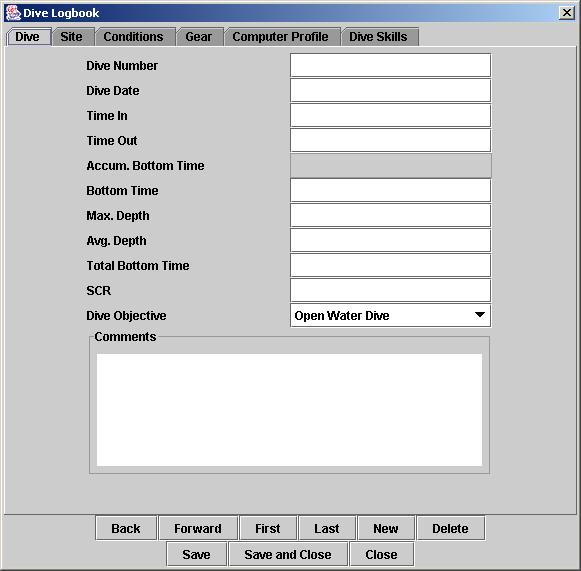 Dive Log